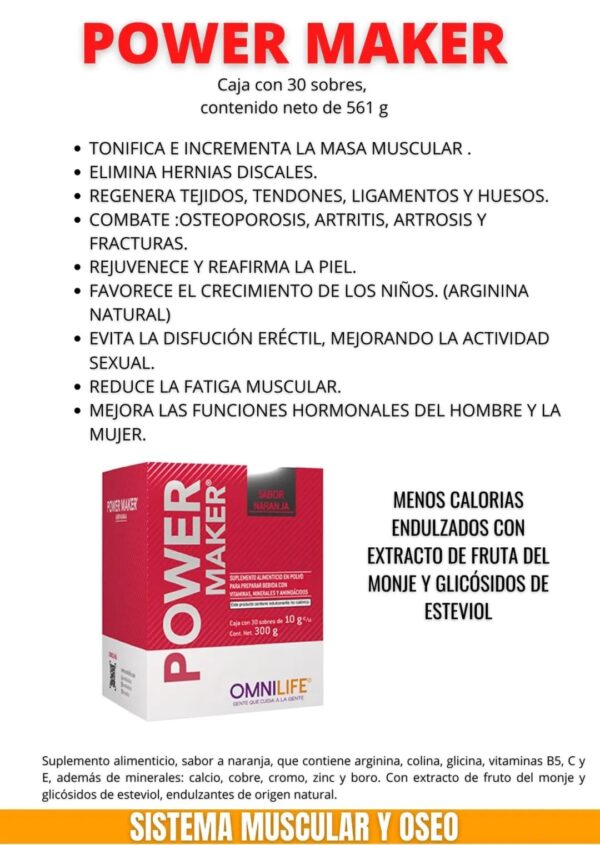 Omnilife Power Maker Caja de 30 Sobres - Imagen 4