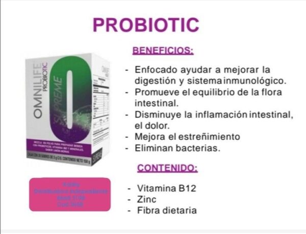 Omnilife Probiotic Supreme , Caja de 30 sobres - Imagen 2