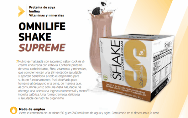 Omnilife Shake Supreme Cookies & Cream - Imagen 6