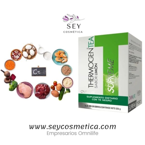 Omnilife Thermogen Tea Limón Supreme Caja de 30 sobres - Imagen 8